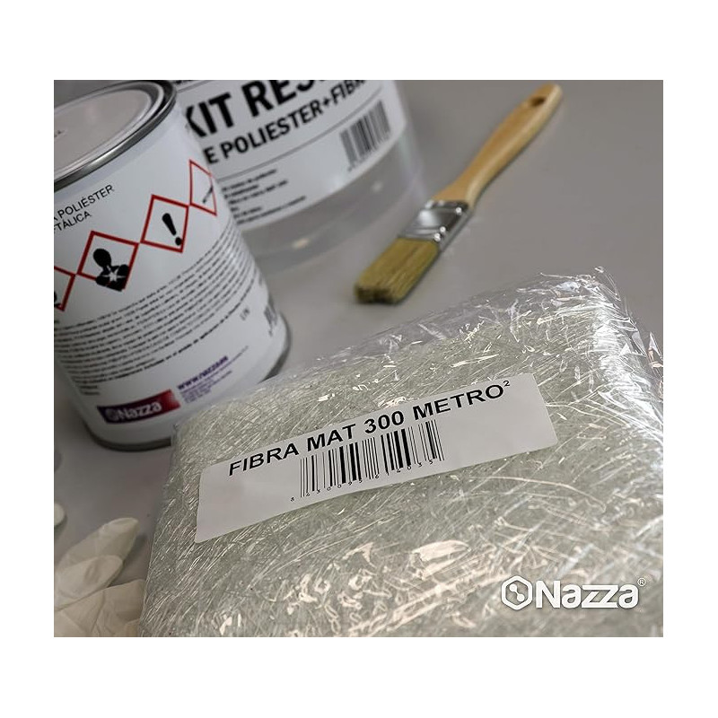 Nazza Kit de Resina de Poliéster 1 kg + Fibra... | HouseMovilSur