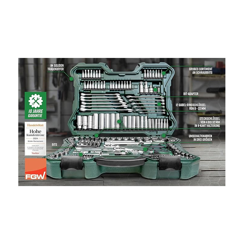 Mannesmann M98430, caja herramienta completa | HouseMovilSur