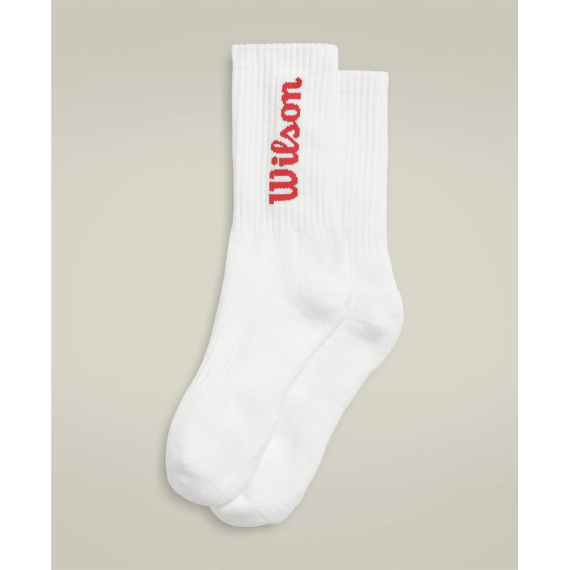 Wilson Calcetines Blanco-Rojo