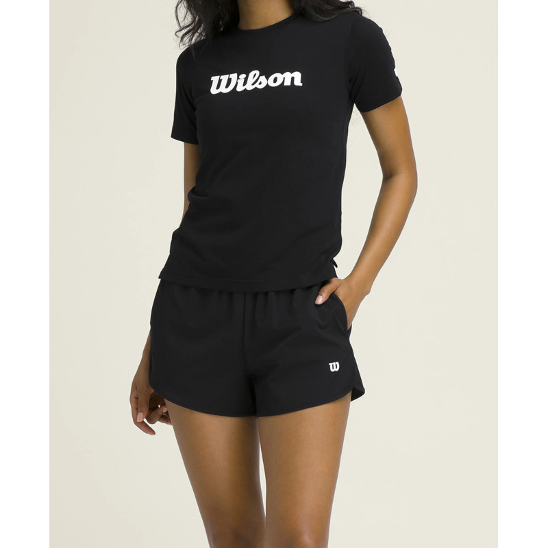 Wilson Camiseta negra Team para mujer.