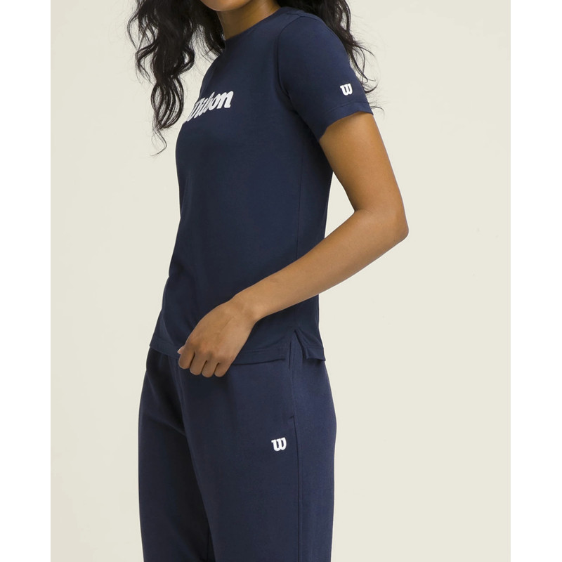 Wilson  Camiseta azul marina Team para mujer.