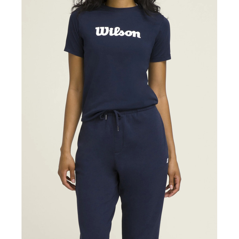 Wilson  Camiseta azul marina Team para mujer.