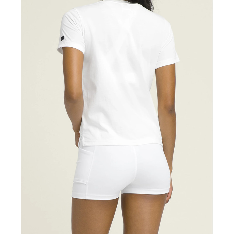 Wilson  W TEAM GRAPHIC TEE BRIGHT WHITE SCRIPT MUJER