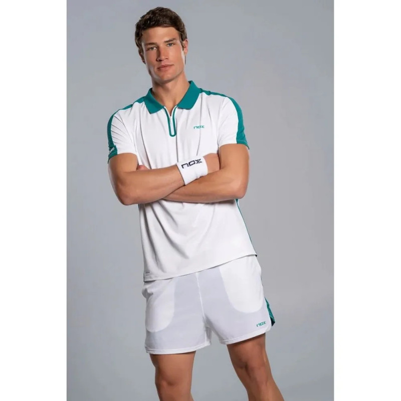 Nox POLO HOMBRE PRO BLANCO/IVY VERDE