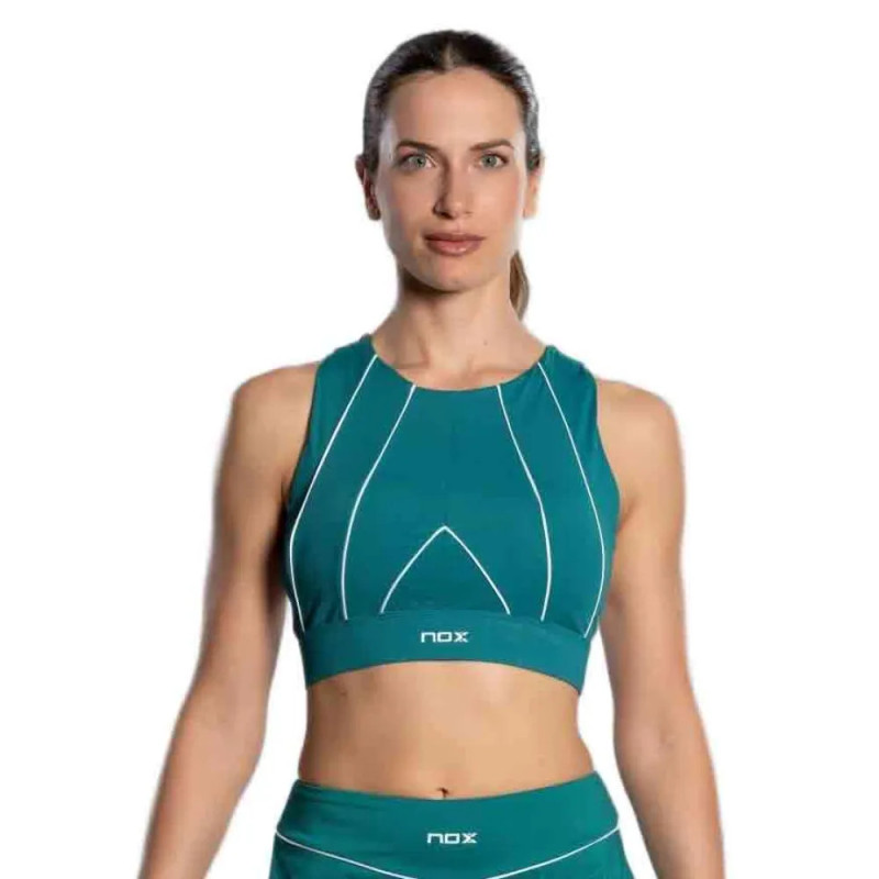 Nox Top Mujer Pro Blanco Verde