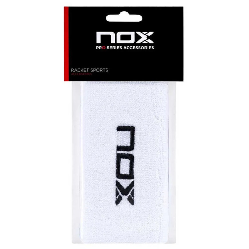 Nox 2 Muñequeras Blancas con Logo