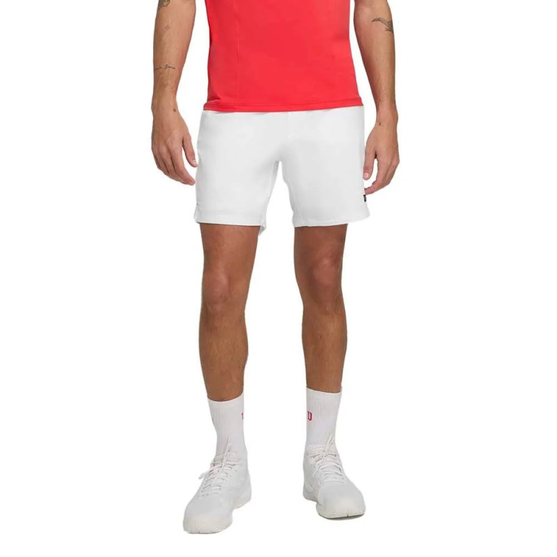 Wilson Pantalones cortos Team 7" de Hombre Blanco