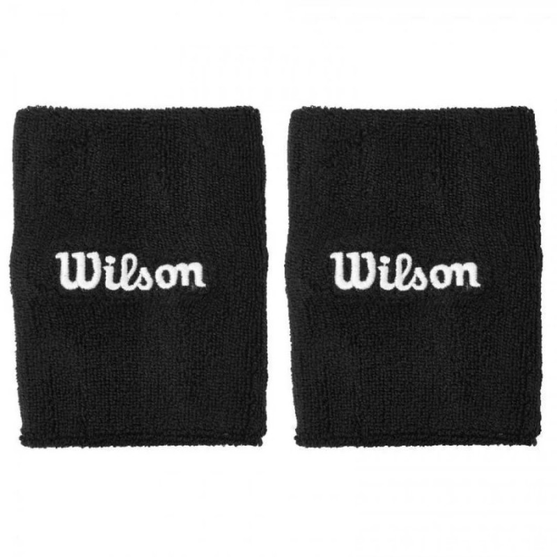 Wilson MUÑEQUERAS TERRY ANCHAS NEGRAS
