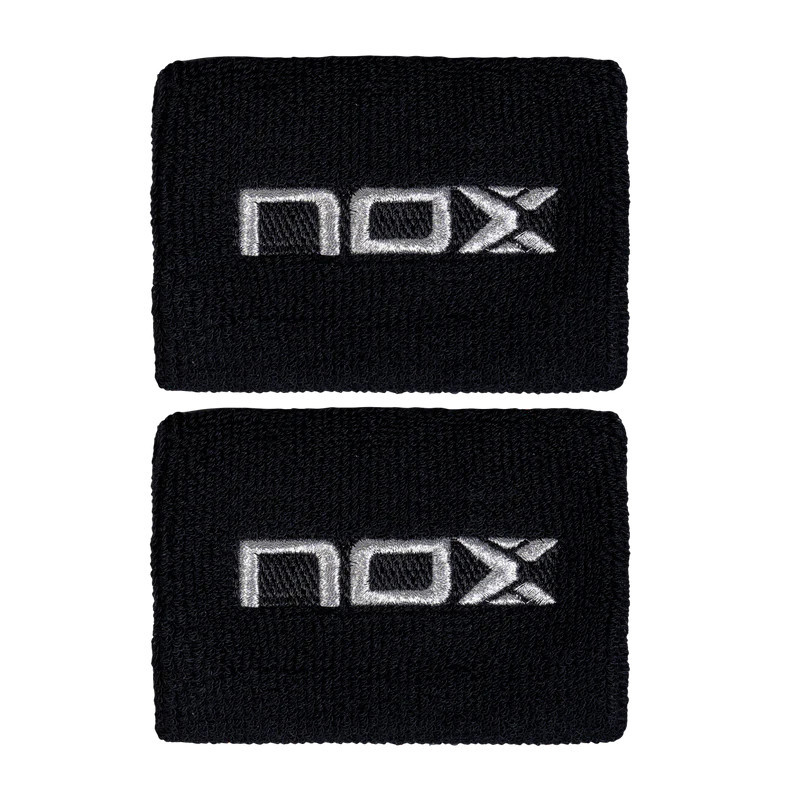 Nox 2 MUÑEQUERAS NEGRAS LOGO BLANCO