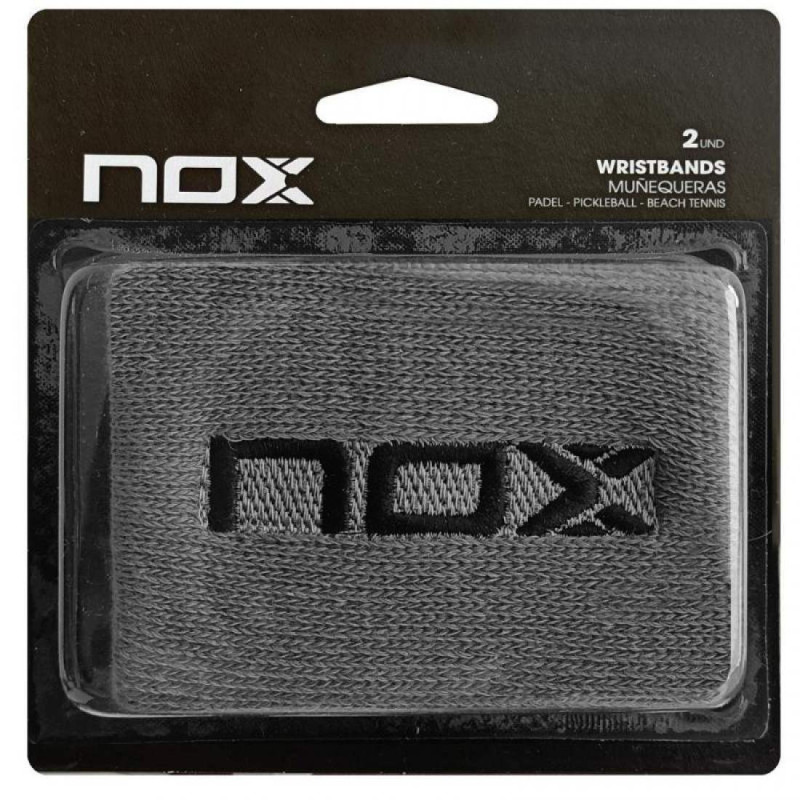Nox 2 MUÑEQUERAS GRIS LOGO EN NEGRO