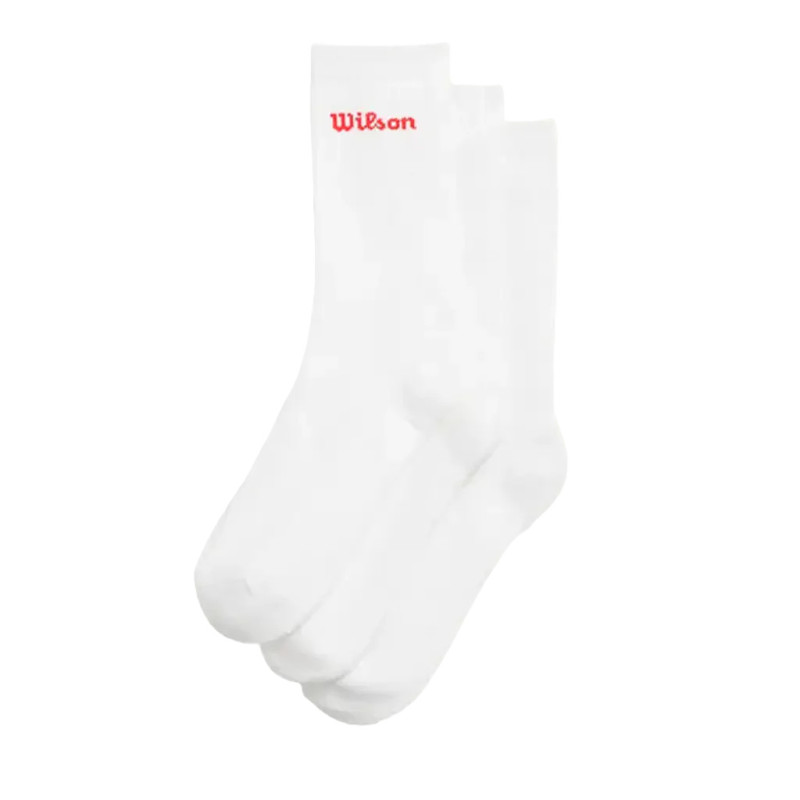 Wilson Calcetines de caña blanco/Rojo