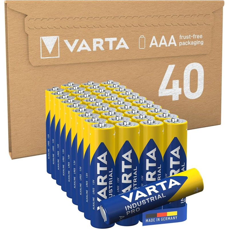 VARTA Pilas AAA – Paquete de 40 Unidades