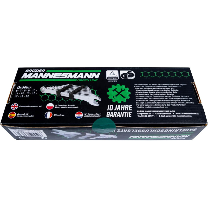 MANNESMAN M19652-JUEGO DE 12 LLAVES COMBINADAS | HouseMovilSur