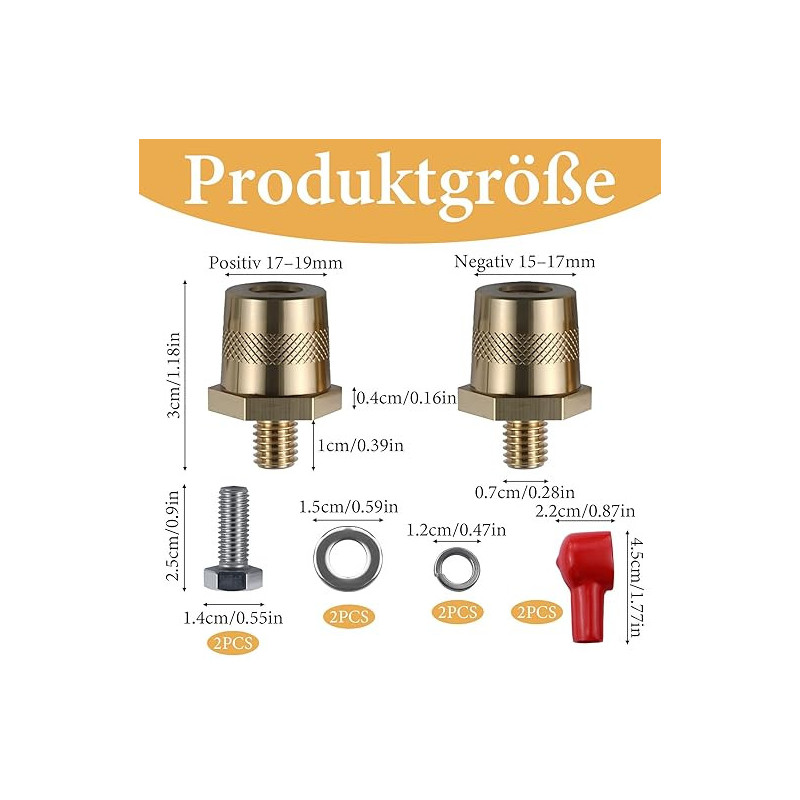 Kit Bornas Batería con Tornillo +10 / -8 | HouseMovilSur