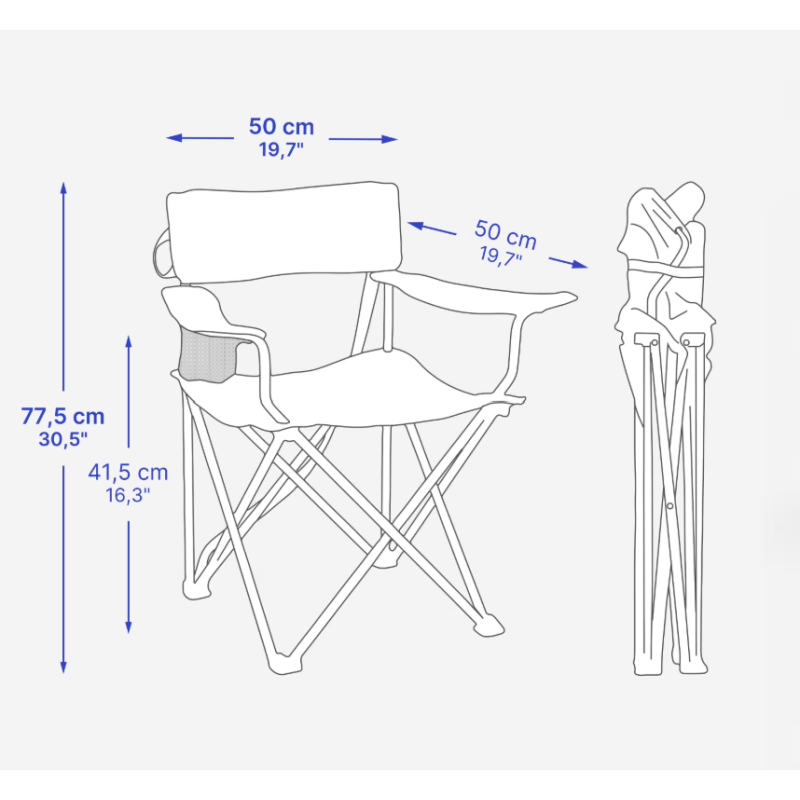 DECATHLON Silla plegable de camping con... | HouseMovilSur